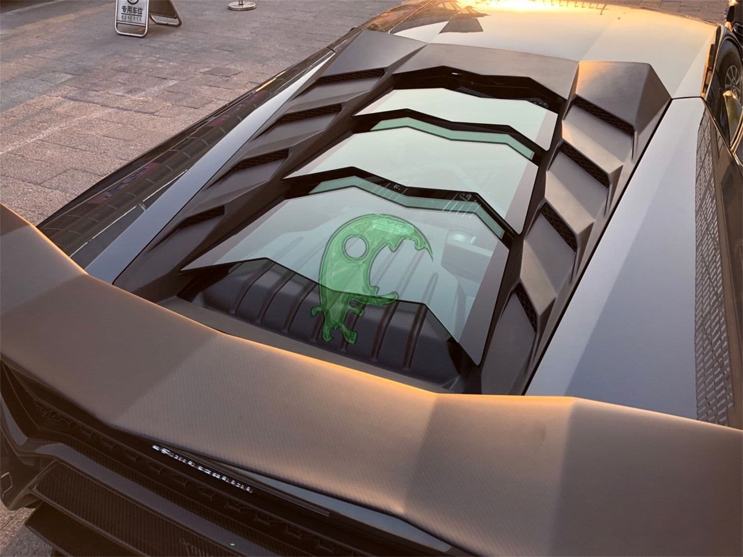 Carbon Fiber Rear Engine Hood Cover for Lamborghini Huracan LP610 - MSY Style