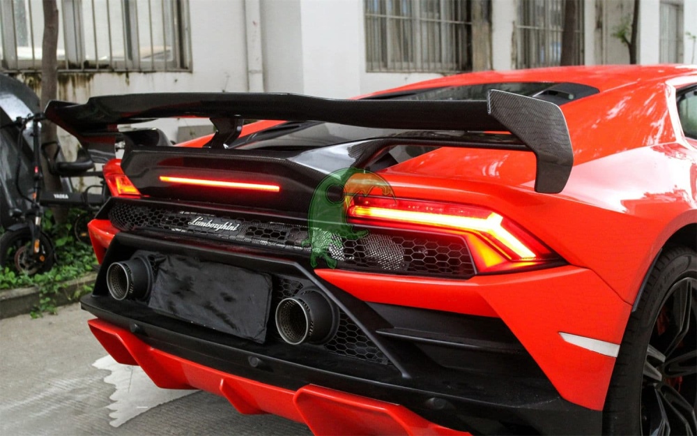 Dry Carbon Fiber Rear Spoiler Wing for Lamborghini Huracan LP610/LP580/EVO - Vorsteiner STO Style