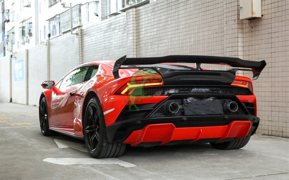 Dry Carbon Fiber Rear Spoiler Wing for Lamborghini Huracan LP610/LP580/EVO - Vorsteiner STO Style