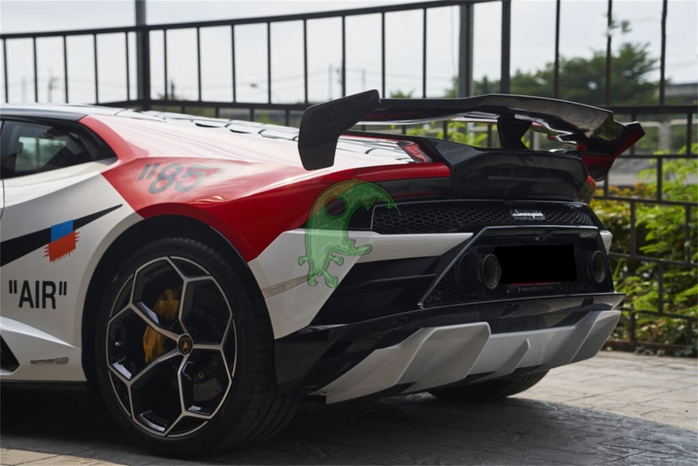 Dry Carbon Fiber Rear Spoiler Wing for Lamborghini Huracan LP610/LP580/EVO - Vorsteiner STO Style