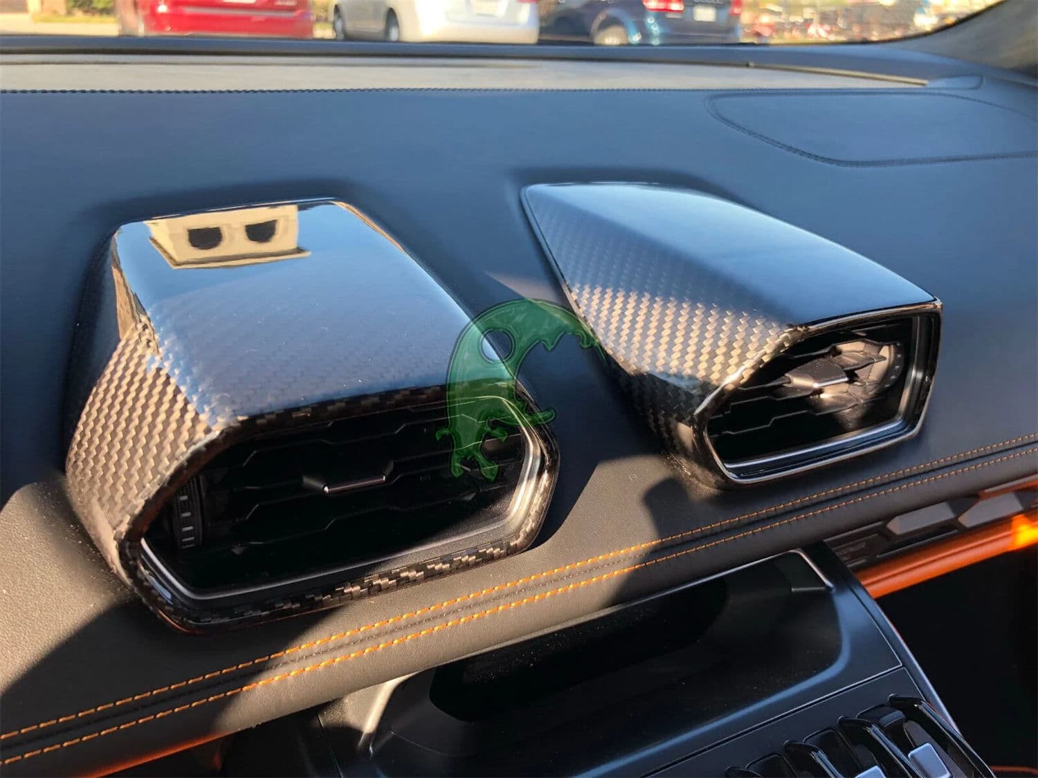 Dry Carbon Fiber AC Air Con Cover Interiors Kits for Lamborghini Huracan LP610/LP580/EVO (Replacement Parts)