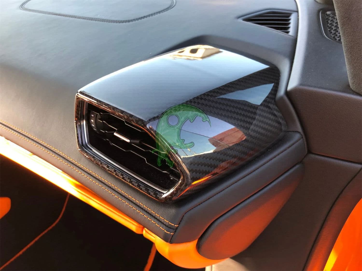Dry Carbon Fiber AC Air Con Cover Interiors Kits for Lamborghini Huracan LP610/LP580/EVO (Replacement Parts)