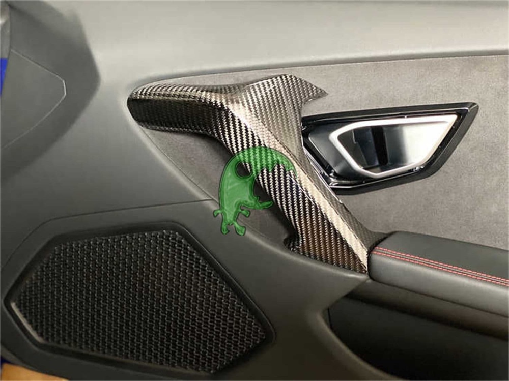 Dry Carbon Fiber Door Handle Cover Interiors Kits for Lamborghini Huracan LP610/LP580/EVO (Stick On)