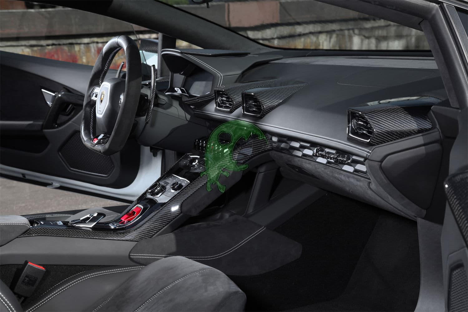 Dry Carbon Fiber Center Controler Panel Side Strip interiors kit for lamborghini huracan lp610 lp580 evo