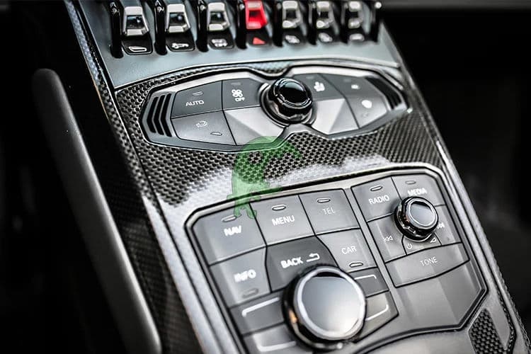 Dry Carbon Fiber Center Console Panel Interiors Kits for Lamborghini Huracan LP610/LP580