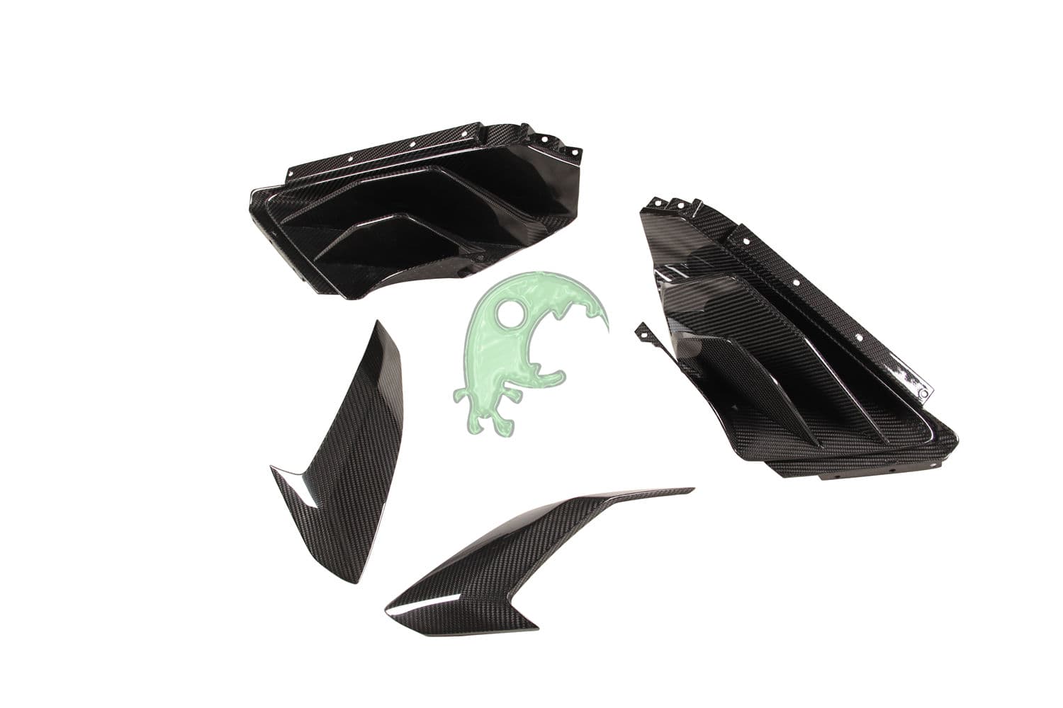 Dry Carbon Fiber Side Skirt Vents Trim for Lamborghini Huracan Tecnica/STO - Paktechz Style