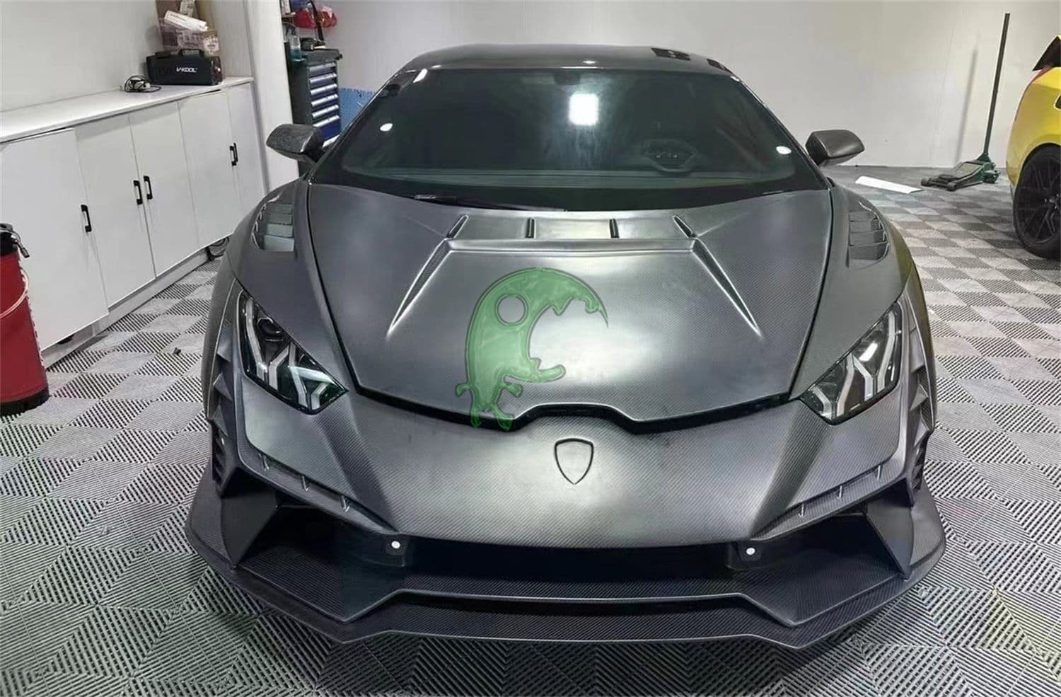 Tecnica Dry Carbon Fiber Front Bumper For Lamborghini Huracan LP610 LP580 EVO bodykit body kit