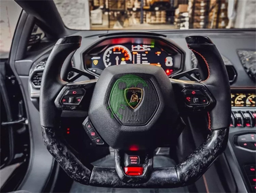 Custom Made Carbon Fiber Steering Wheel for Lamborghini Huracan LP610/LP580/EVO - F1 Racing Style