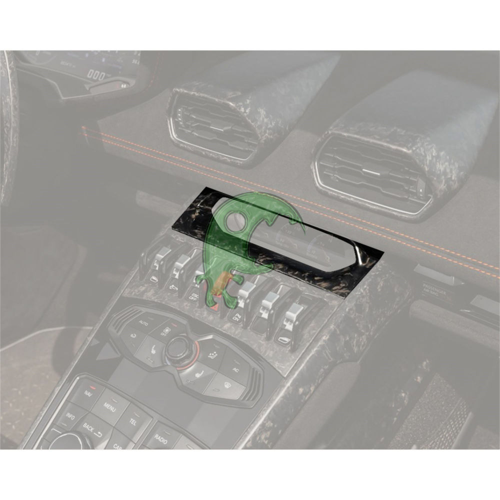 Dry Carbon Fiber Center Display Dash Trim Interior Kit for Lamborghini Huracan LP580/LP610/EVO/Tecnica (Replacement Parts)