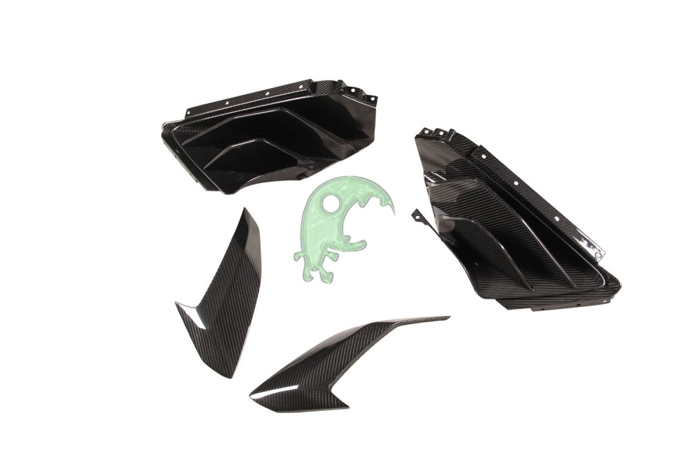 Dry Carbon Fiber Side Skirt Vents Trim for Lamborghini Huracan Tecnica/STO - Paktechz Style