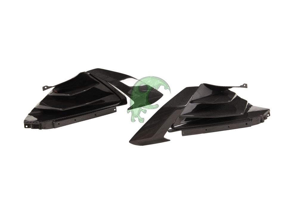 Dry Carbon Fiber Side Skirt Vents Trim for Lamborghini Huracan Tecnica/STO - Paktechz Style