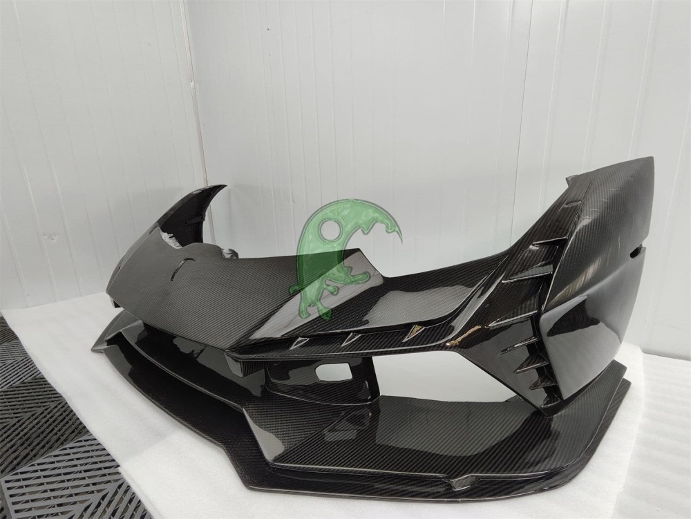 Dry Carbon Fiber Front Bumper for Lamborghini Huracan LP610/LP580/EVO - Tecnica Style