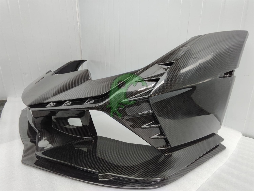 Dry Carbon Fiber Front Bumper for Lamborghini Huracan LP610/LP580/EVO - Tecnica Style