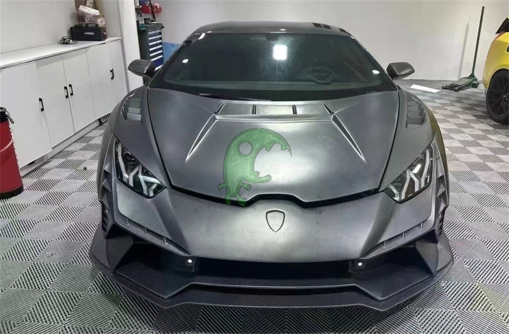 Dry Carbon Fiber Front Bumper for Lamborghini Huracan LP610/LP580/EVO - Tecnica Style