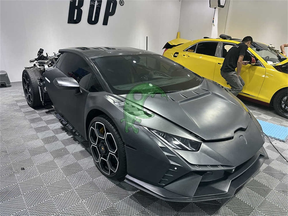 Dry Carbon Fiber Front Bumper for Lamborghini Huracan LP610/LP580/EVO - Tecnica Style
