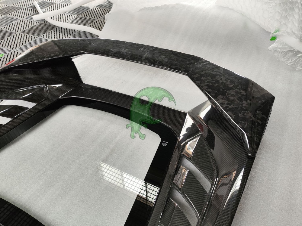Dry Carbon Fiber Rear Engine Cover Hood for Lamborghini Huracan LP610/LP580/EVO - Tecnica Style