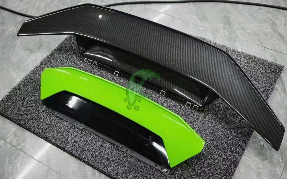 Dry Carbon Fiber Rear Spoiler GT Wing with Deck Lid for Lamborghini Huracan LP610/LP580/EVO - Tecnica Style