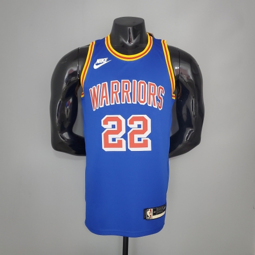 THOMPSON 75th Anniversary Warriors Blue NBA Jersey S-XXL