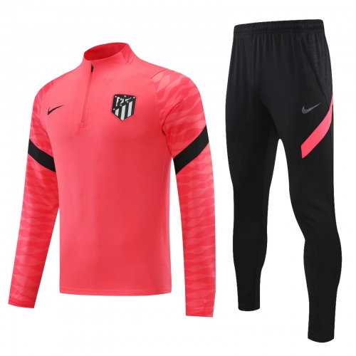 Atletico Madrid red half pull training suit