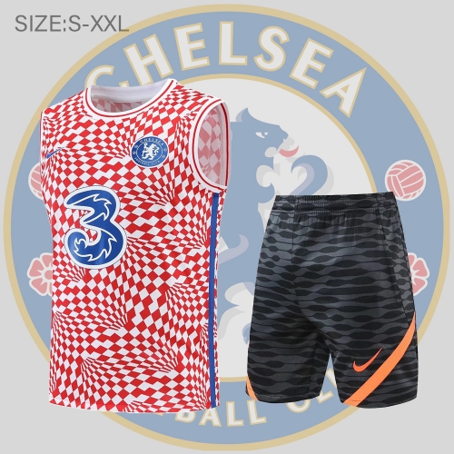 22/23 Chelsea vest training suit kit red and white S-XXL