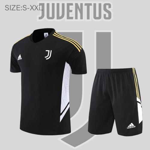 22/23 Juventus Training Suit Short Sleeve Kit Black S-XXL