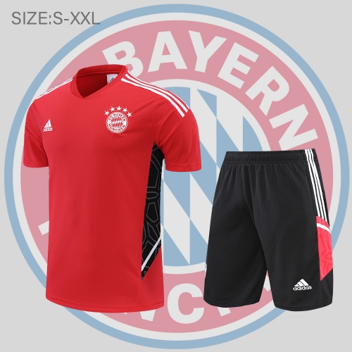 22/23 Bayern  Training Suit Short Sleeve Kit Red S-XXL