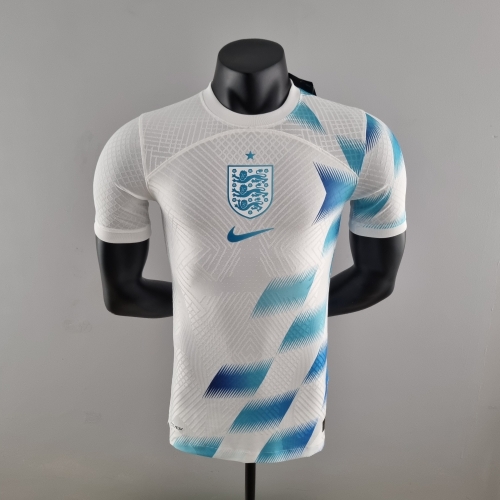 2022 player version England Pre-match Kit White Blue S-XXL