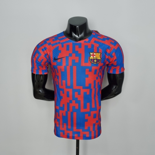 22/23 Barcelona Player Version Pre-match suit Red and Blue S-XXL