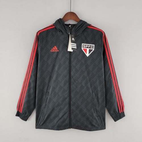 2022 Sao Paulo Windbreaker Black Red Edge S-XXL