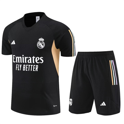 23-24 Real Madrid Black Short Sleeve Set