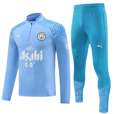 23-24 Manchester City Blue Half Pull Training Kit