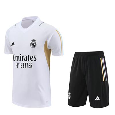 23-24 Real Madrid White Short Sleeve Set