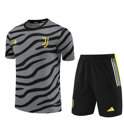 2324 Short Sleeve Juventus Black and White [Camo Style]