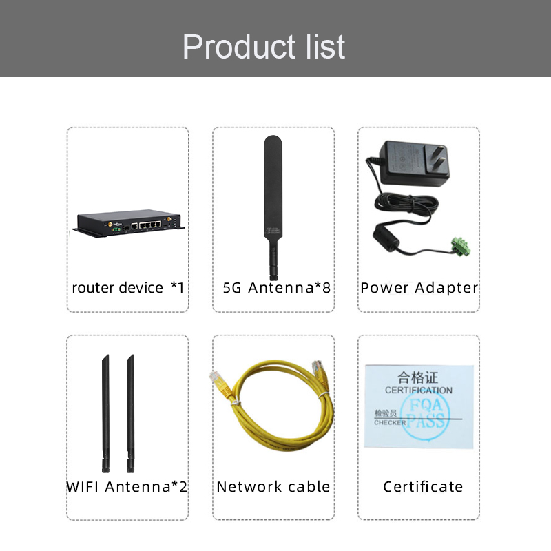 packing list - 5G Industrial Router RG5000-H 