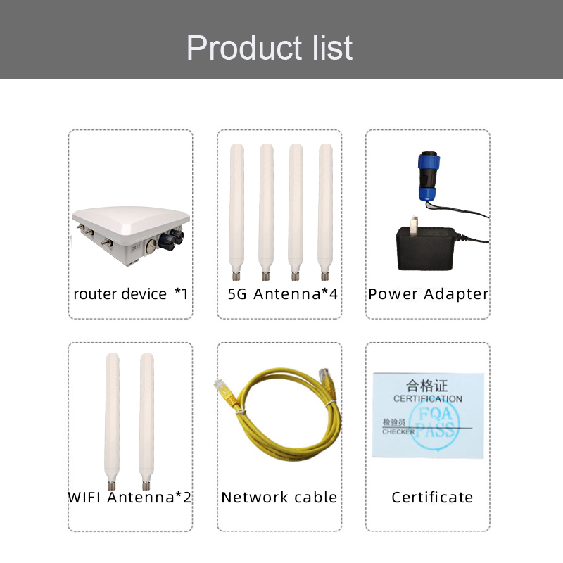 packing list - 5G Industrial Router RG5000-OD 