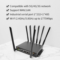 RG5000-W6M-EA RS232 RS485 DI DO Dual Sim 5G Router