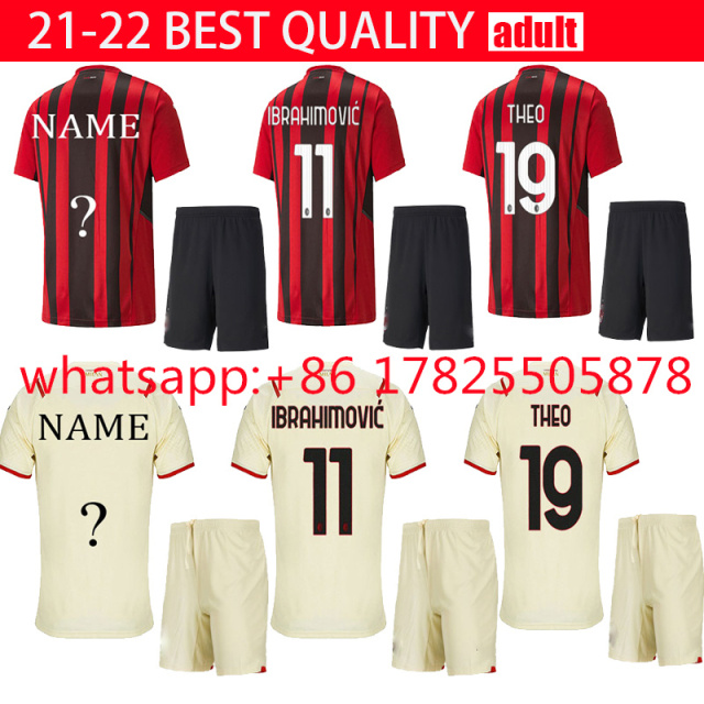 Free shipping AC Milan Adult Set 2021-2022 Thailand's best quality