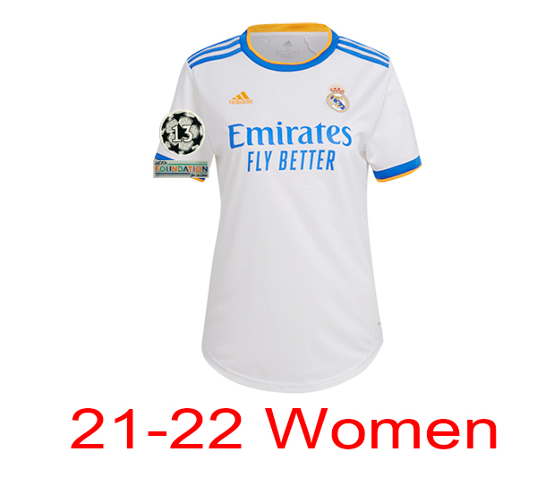 Free Shipping Real Madrid Women+Patch 2021-2022 Thailand's best quality