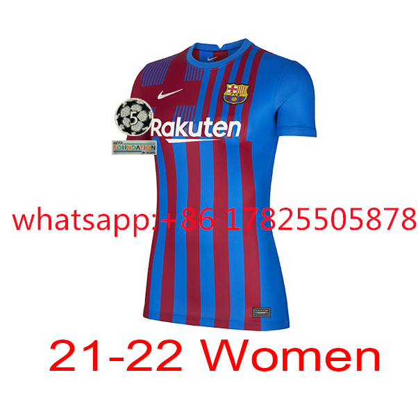 Free Shipping Barcelona Women+Patch 2021-2022 Thailand's best quality