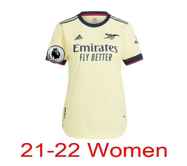Free Shipping Arsenal Women + Patch 2021-2022 Thailand's best quality
