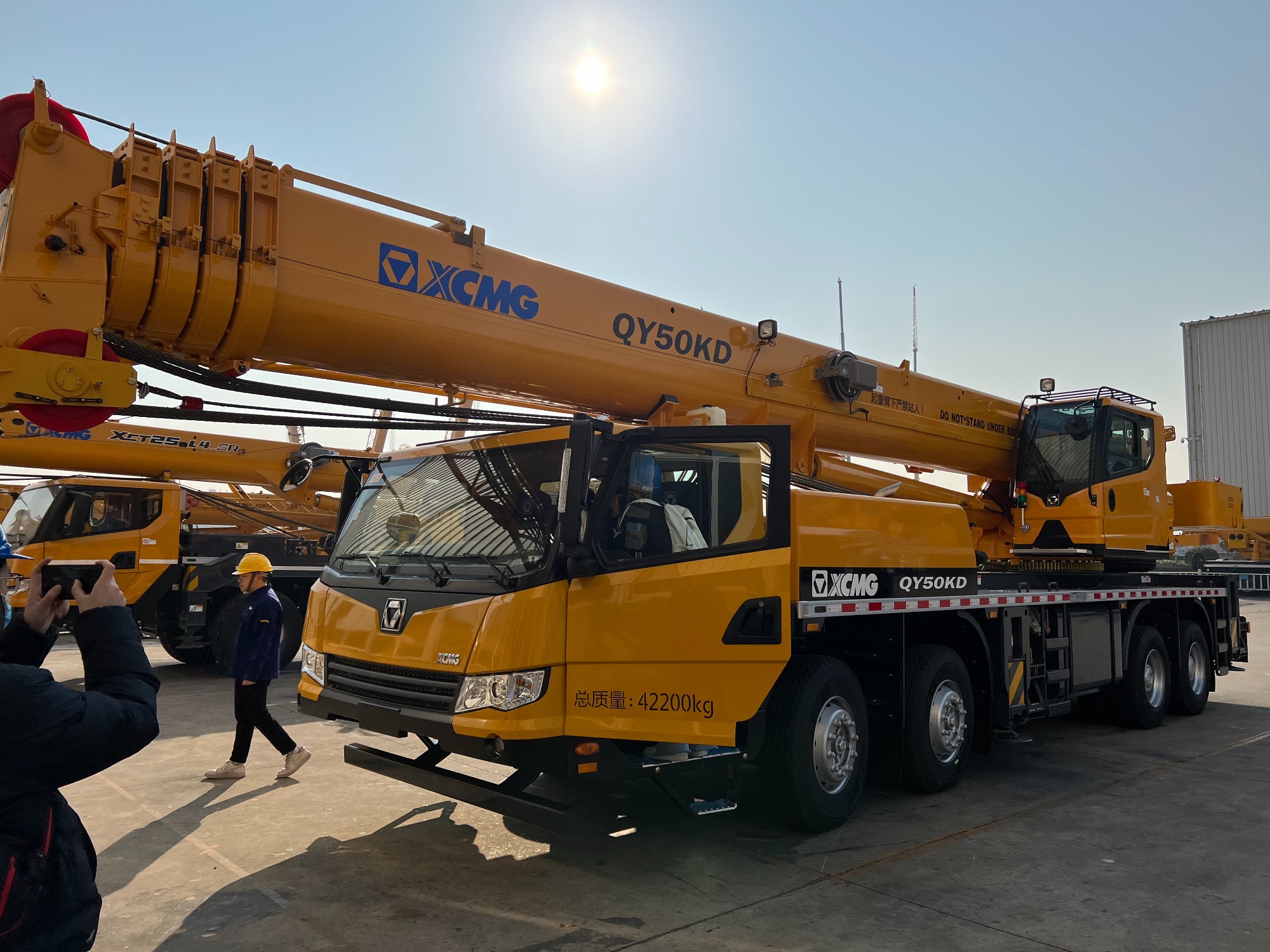 XCMG QY50KD Truck Crane,Checking goods before Shipping