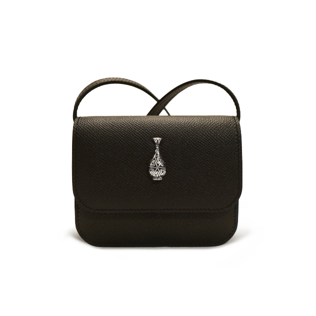 3.0 Black Enamel Vase (Platinum) Mini Flap