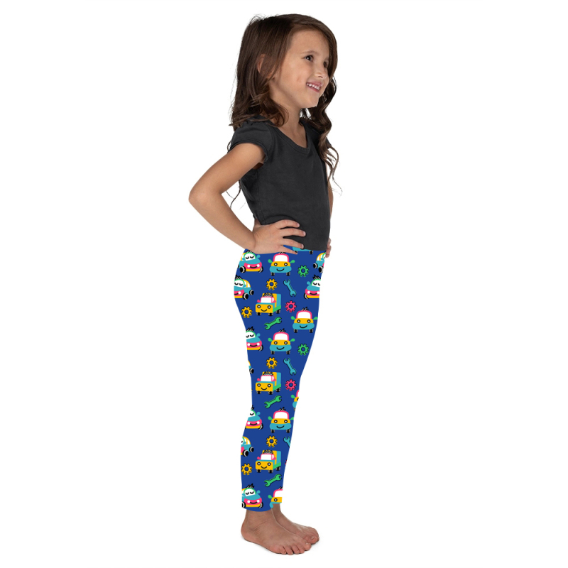 Blue bottom car Kids Leggings