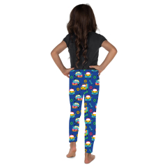 Blue bottom car Kids Leggings