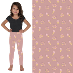 Pink ice cream kids leggings