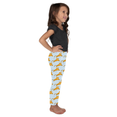 Light grey bottom cheetah Kids Leggings