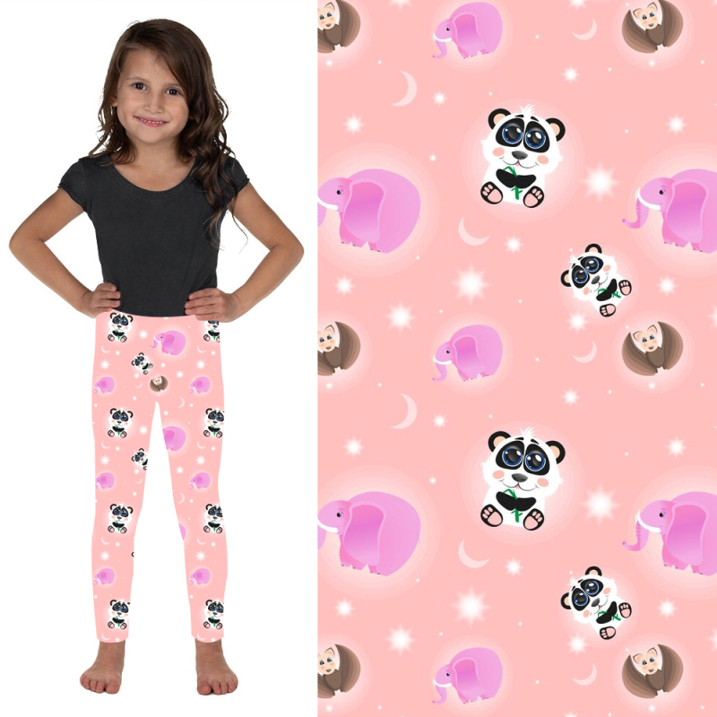 Pink bottom animals Kids Leggings