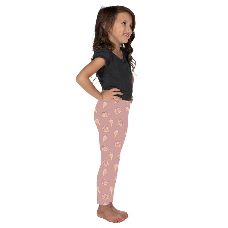 Pink ice cream kids leggings