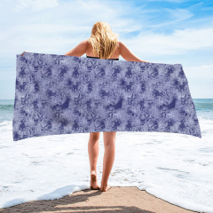 Dreamy purple texture square beach towel