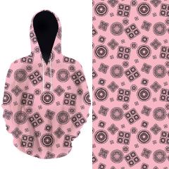 Pink background pattern hoodies sweatshirts